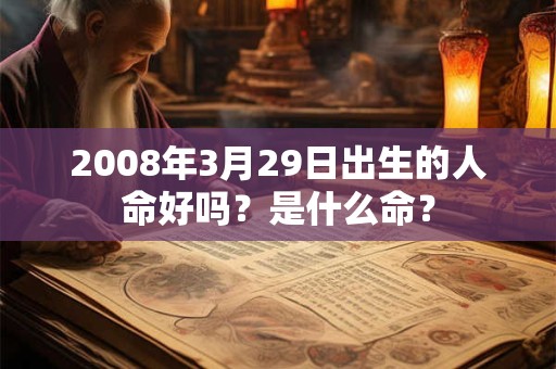 2008年3月29日出生的人命好吗？是什么命？