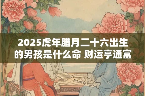 2025虎年腊月二十六出生的男孩是什么命 财运亨通富贵可期