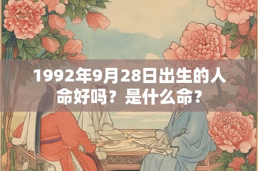 1992年9月28日出生的人命好吗？是什么命？