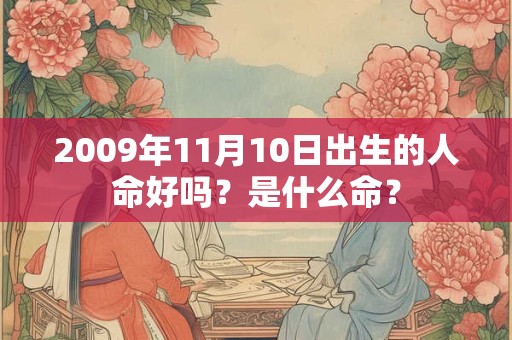 2009年11月10日出生的人命好吗？是什么命？