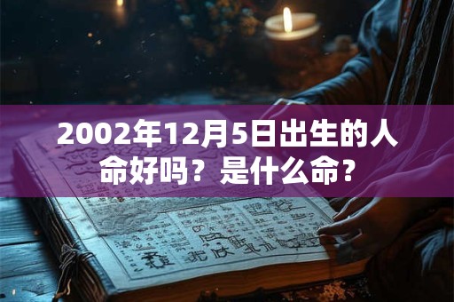 2002年12月5日出生的人命好吗？是什么命？
