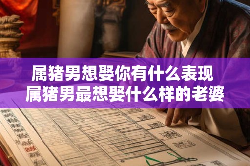 属猪男想娶你有什么表现 属猪男最想娶什么样的老婆