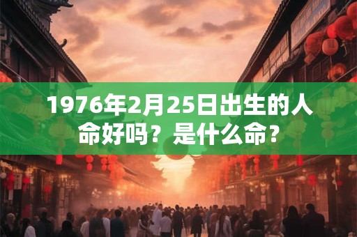 1976年2月25日出生的人命好吗？是什么命？