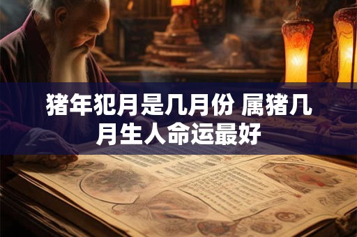 猪年犯月是几月份 属猪几月生人命运最好