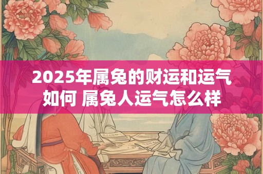 2025年属兔的财运和运气如何 属兔人运气怎么样