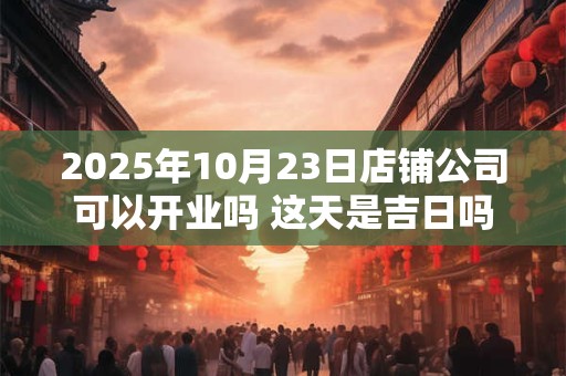 2025年10月23日店铺公司可以开业吗 这天是吉日吗
