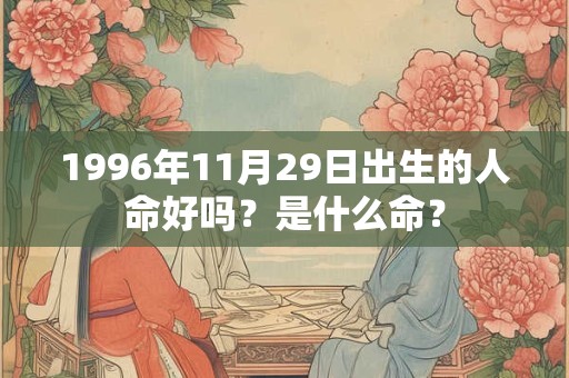 1996年11月29日出生的人命好吗？是什么命？