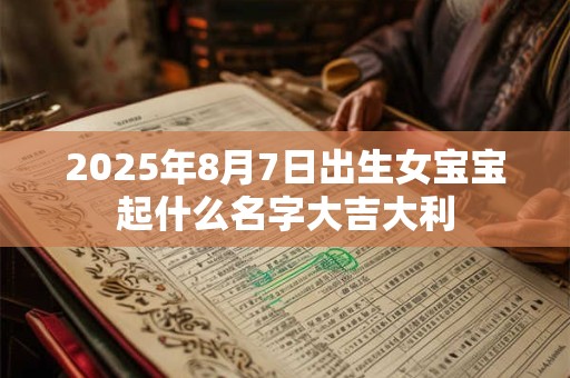 2026年8月7日出生女宝宝起什么名字大吉大利