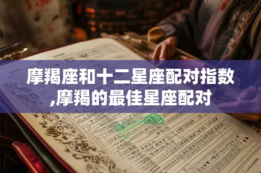 摩羯座和十二星座配对指数,摩羯的最佳星座配对