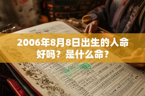 2006年8月8日出生的人命好吗？是什么命？