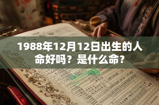1988年12月12日出生的人命好吗？是什么命？
