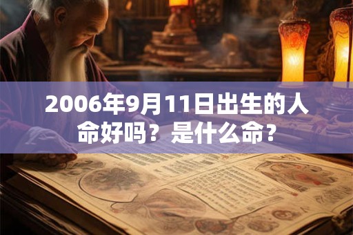 2006年9月11日出生的人命好吗？是什么命？