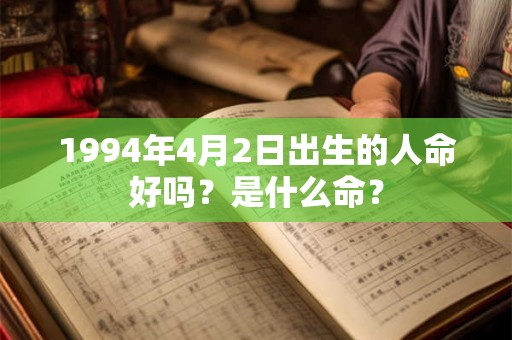 1994年4月2日出生的人命好吗？是什么命？