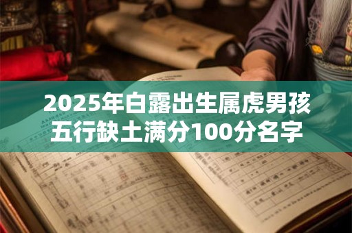 2025年白露出生属虎男孩五行缺土满分100分名字