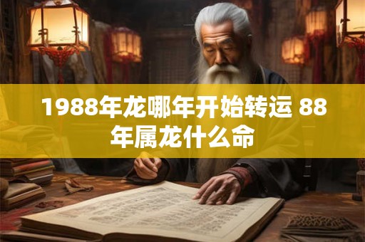 1988年龙哪年开始转运 88年属龙什么命
