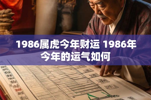 1986属虎今年财运 1986年今年的运气如何