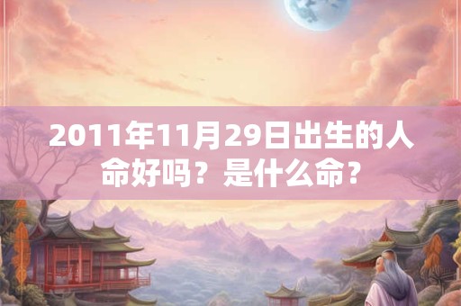 2011年11月29日出生的人命好吗？是什么命？
