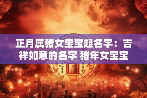 正月属猪女宝宝起名字：吉祥如意的名字 猪年女宝宝起名宝典