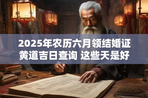 2025年农历六月领结婚证黄道吉日查询 这些天是好日子