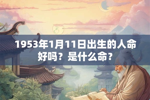 1953年1月11日出生的人命好吗？是什么命？