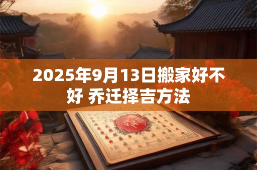2025年9月13日搬家好不好 乔迁择吉方法 2025年9月13日搬家好不好 乔迁择吉方法