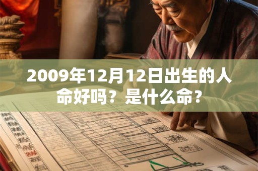 2009年12月12日出生的人命好吗？是什么命？