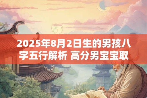 2025年8月2日生的男孩八字五行解析 高分男宝宝取名字