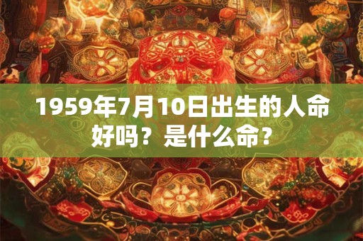 1959年7月10日出生的人命好吗？是什么命？