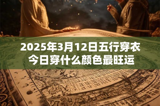 2025年3月12日五行穿衣 今日穿什么颜色最旺运