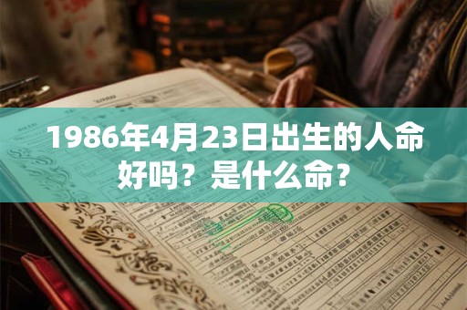 1986年4月23日出生的人命好吗？是什么命？