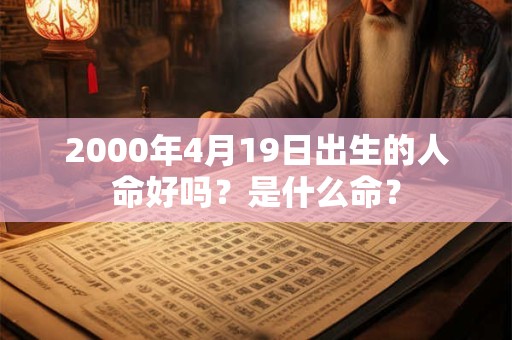 2000年4月19日出生的人命好吗？是什么命？