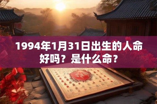 1994年1月31日出生的人命好吗？是什么命？