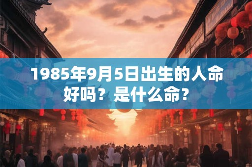 1985年9月5日出生的人命好吗？是什么命？