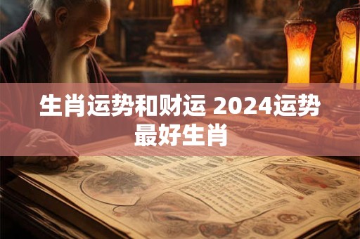 生肖运势和财运 2024运势最好生肖