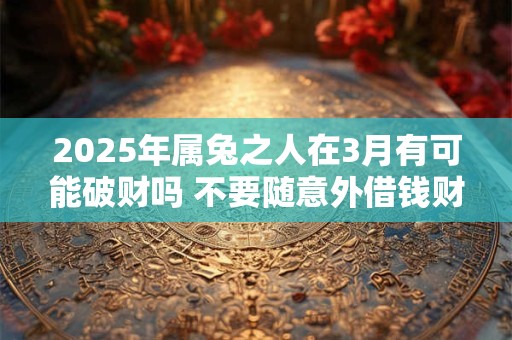 2025年属兔之人在3月有可能破财吗 不要随意外借钱财