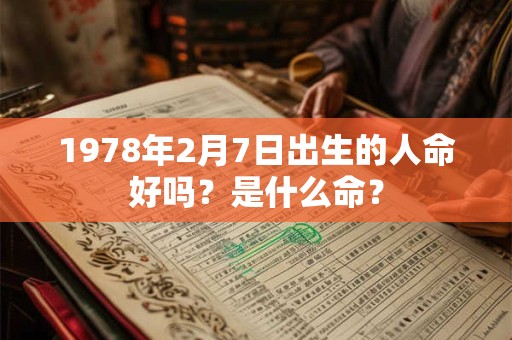 1978年2月7日出生的人命好吗？是什么命？