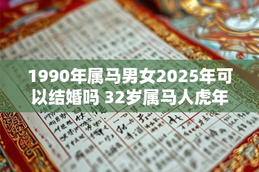 1990年属马男女2025年可以结婚吗 32岁属马人虎年结婚要注意什么