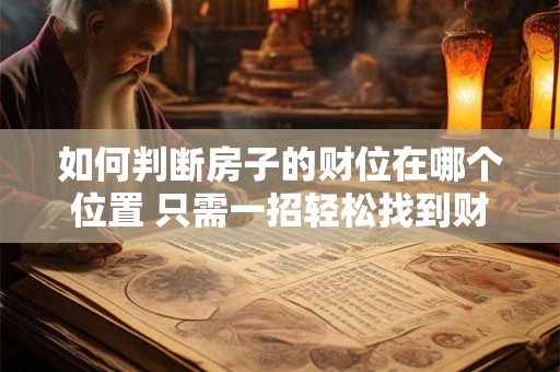如何判断房子的财位在哪个位置 只需一招轻松找到财位
