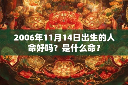 2006年11月14日出生的人命好吗？是什么命？