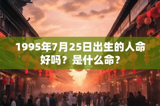 1995年7月25日出生的人命好吗？是什么命？