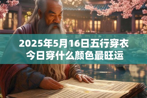 2025年5月16日五行穿衣 今日穿什么颜色最旺运