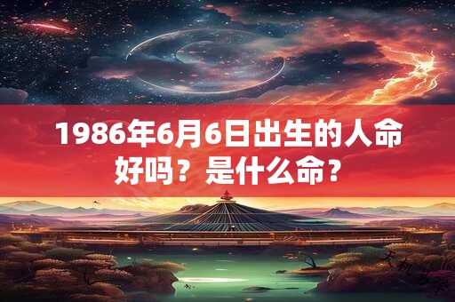 1986年6月6日出生的人命好吗？是什么命？