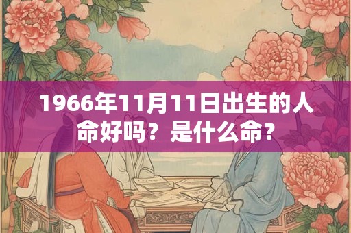 1966年11月11日出生的人命好吗？是什么命？