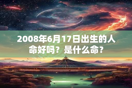 2008年6月17日出生的人命好吗？是什么命？