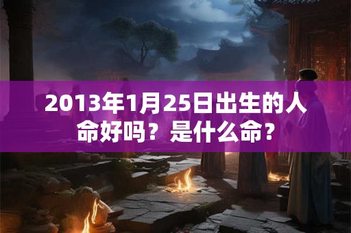 2013年1月25日出生的人命好吗？是什么命？