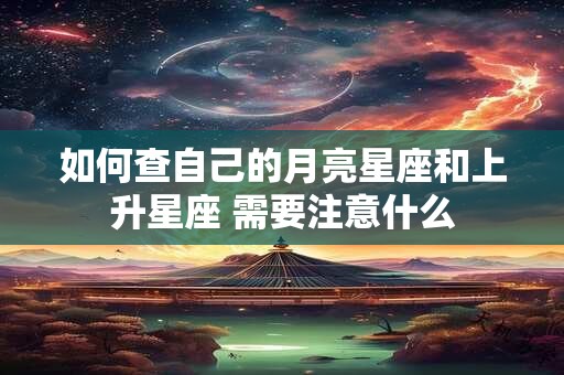 如何查自己的月亮星座和上升星座 需要注意什么
