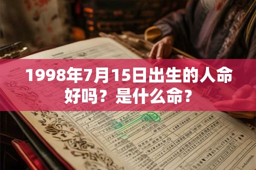 1998年7月15日出生的人命好吗？是什么命？