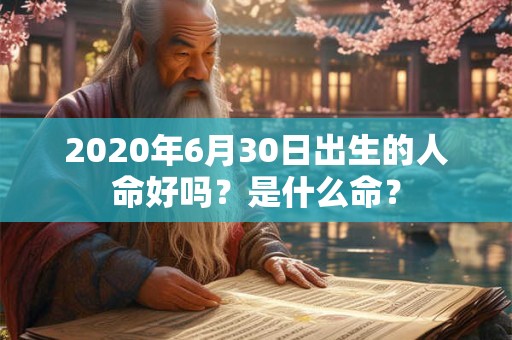 2020年6月30日出生的人命好吗？是什么命？