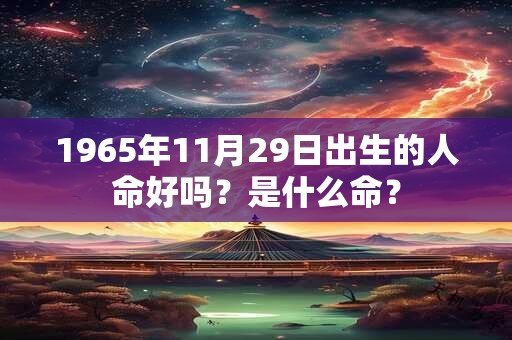 1965年11月29日出生的人命好吗？是什么命？