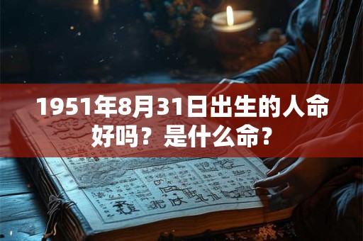 1951年8月31日出生的人命好吗？是什么命？